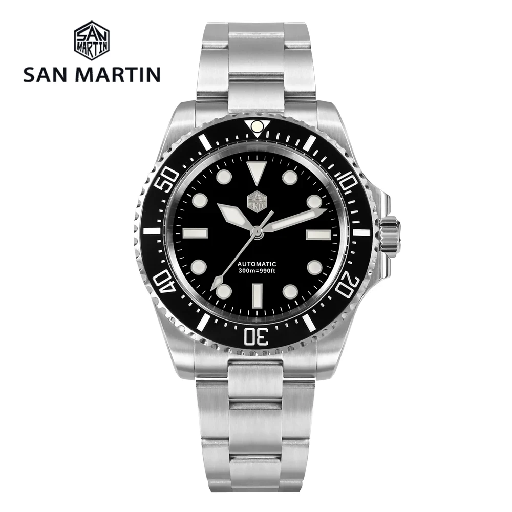 San Martin 2023 New Men Diving Watch NH35 Luxury Automatic Mechanical Wristwatch Sapphire Waterproof 300m Fly Adjustable Clasp