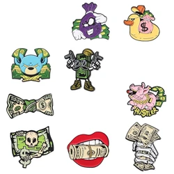 Skull Brooch Dollar All-match Punk Metal Badge Small Gift Wholesale Hat Pins for Backpacks Backpack Pin Decorative Brooches Cap