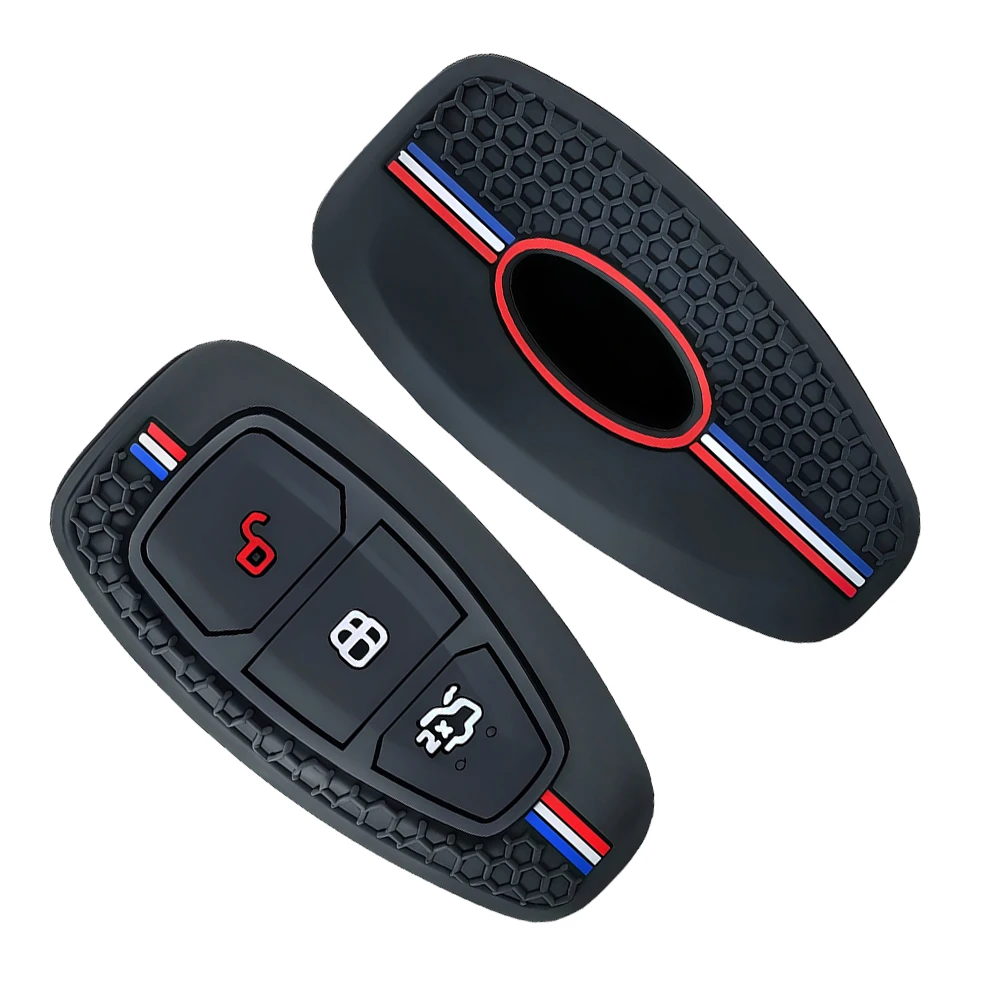 Funda de Silicona Metálica para Llaves de Coche Ford ST Line Fiesta Focus Mondeo Ecosport Kuga Puma Edge Escape