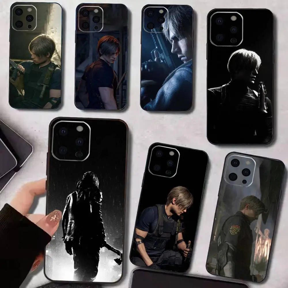 

Leon Kennedy Phone Case For iPhone 17, 16,15,14,13,12,11 Plus,Pro Max, Others Soft Black Cover