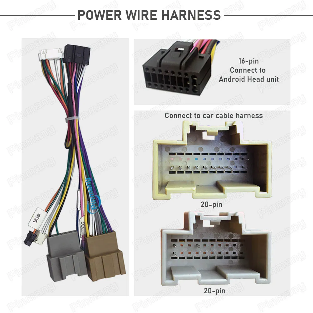 Car Radio Cable Android Head Unit 16-pin Power Wire Harness Adapter CAN Bus Decoder GMC15 for Opel Mokka X Chevrolet Malibu XL