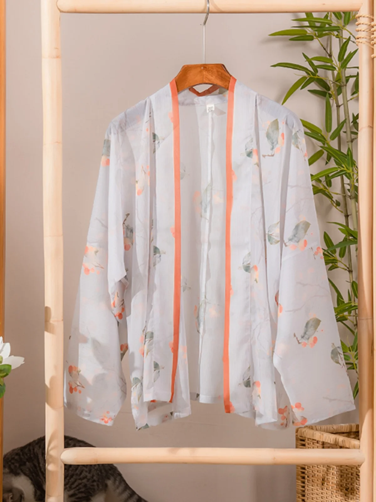 

Женский солнцезащитный кардиган Hanfu с рукавами-самолетом в стиле династии Сун для повседневных поездок на работу, новый свободный китайский стиль