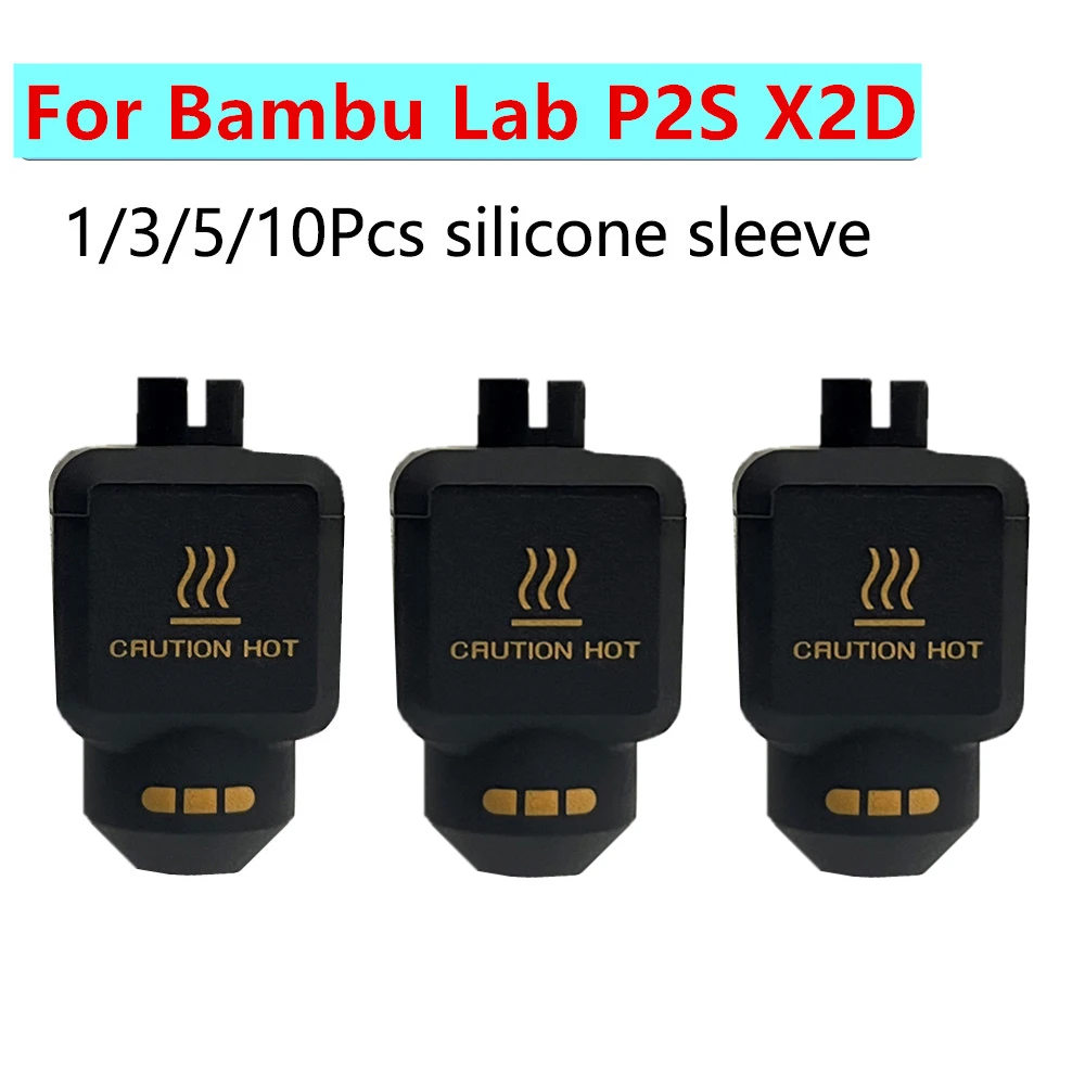 Silicone Socks For Bambu Lab X2D P2S 3D Printer Hotend Protector Cover Case Heat Insulation for Bambulab P2S Silicone Sleeve