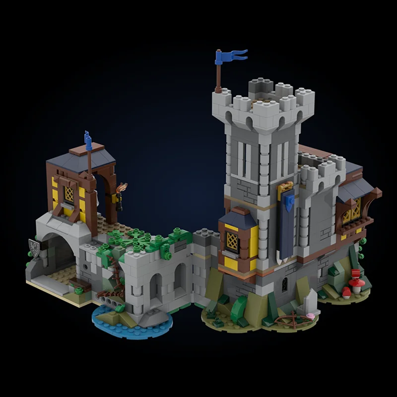 944 elementy MOC Black Falcon's Tower Keep 1 Alternatywny Model Klocki Konstrukcyjne Architektura Składanie Kreatywny Pomysł na Prezent Świąteczny Zabawka Urodzinowa