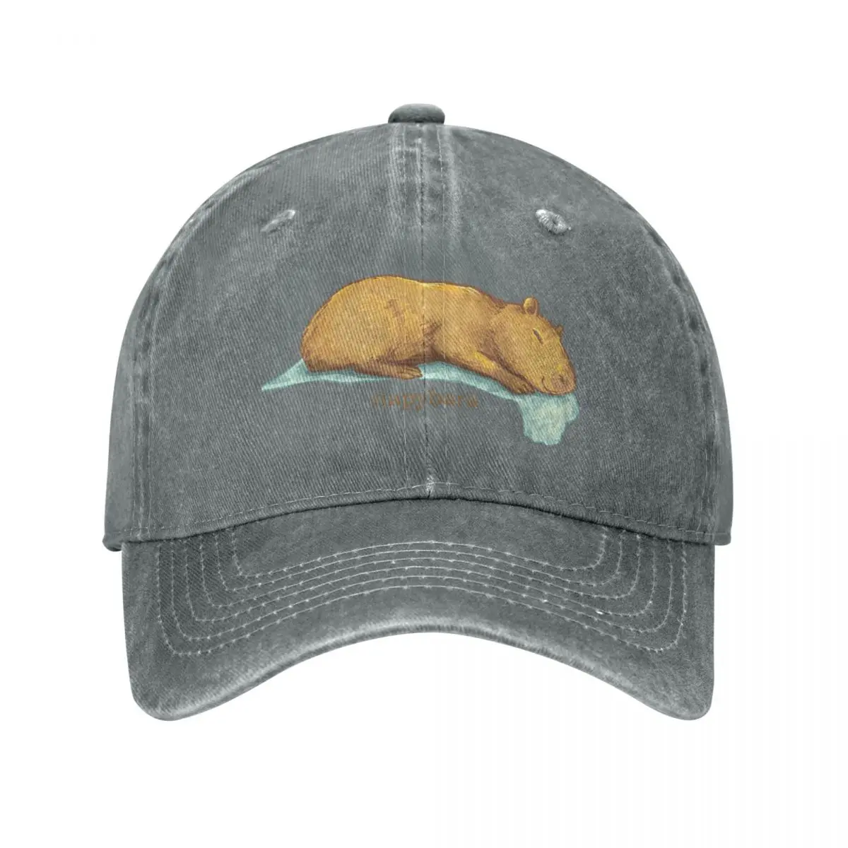 Sleepy Capybara Cap Cowboy Hat vintage Women's golf wear Men's