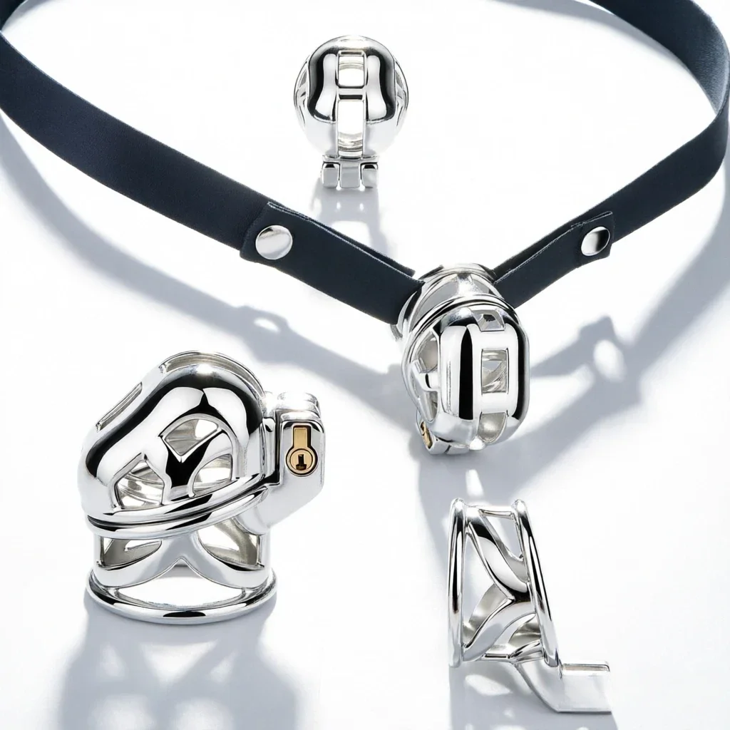 CITYFUN Metal urethral lock, male chastity lock, Chinese element design, pot lid, metal cage, wearing chastity equipment
