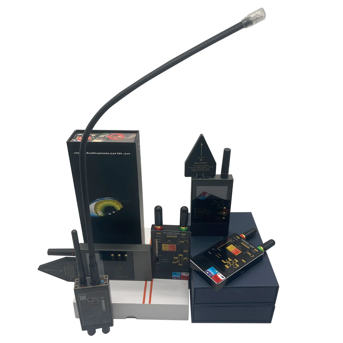 Детектор AI с украинской технологией, двойная антенна для Wi-Fi, Bluetooth и сигнала 2G/3G/4G/5G, инструмент против слежения и подглядывания.