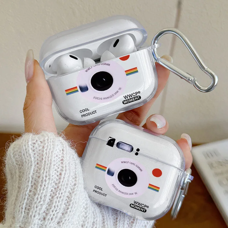 

Personality Creative Cute Cartoon Camera Pattern Earphone Cover for AirPods Pro3/Pro2/Pro Headphones Case For AirPods 1/2, 3, 4