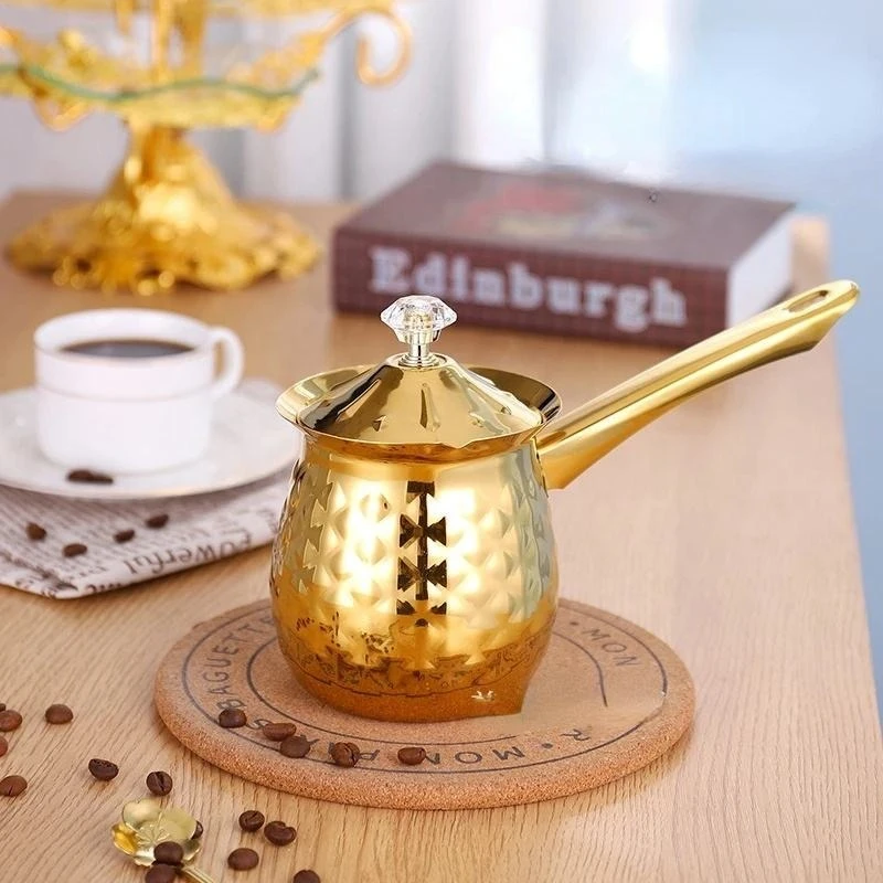 Edelstahl-Milchtopf 200 400 600 ml, multifunktionale kleine Fritteuse, flaches Boden-Design für Kaffee, Milch, Heizung, Küchenwerkzeug