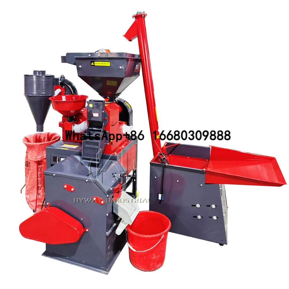 

hot sale best quality 200-1000kg/h portable wheat barley sorghum corn big rice mill milling machine combined machinery