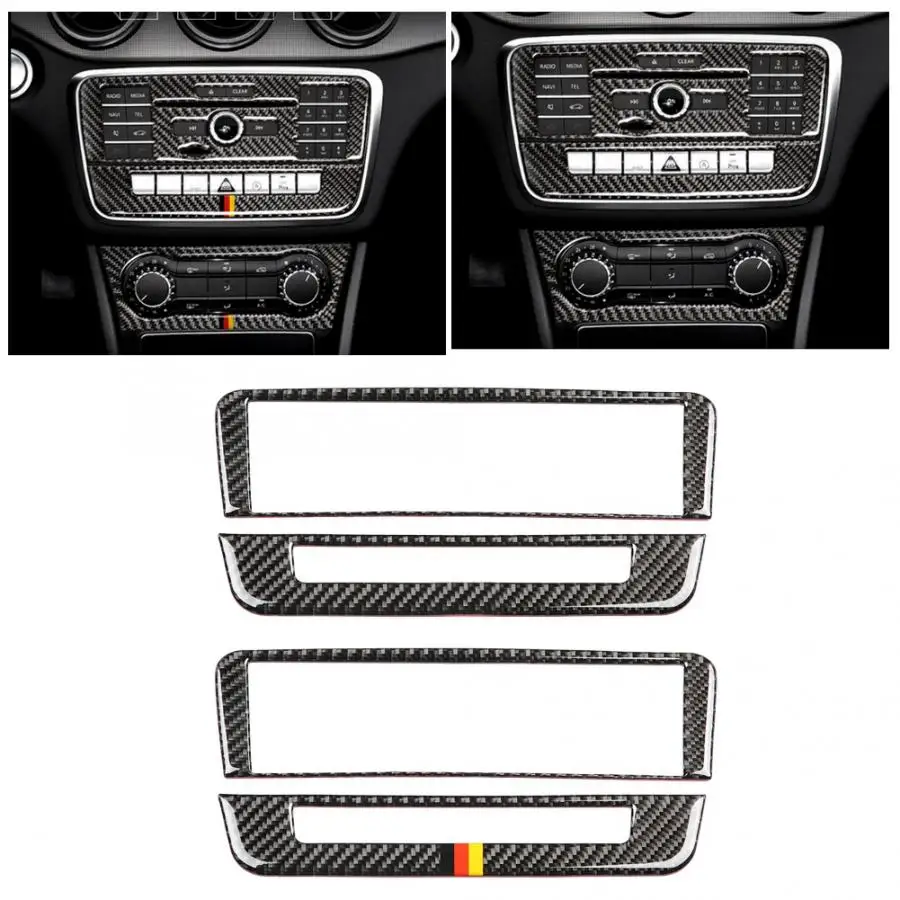 Hot Sell Brand New High Quality Carbon Fiber CD Air Conditioning Control Panel Cover Trim for Mercedes-Benz A/B/GLA/CLA