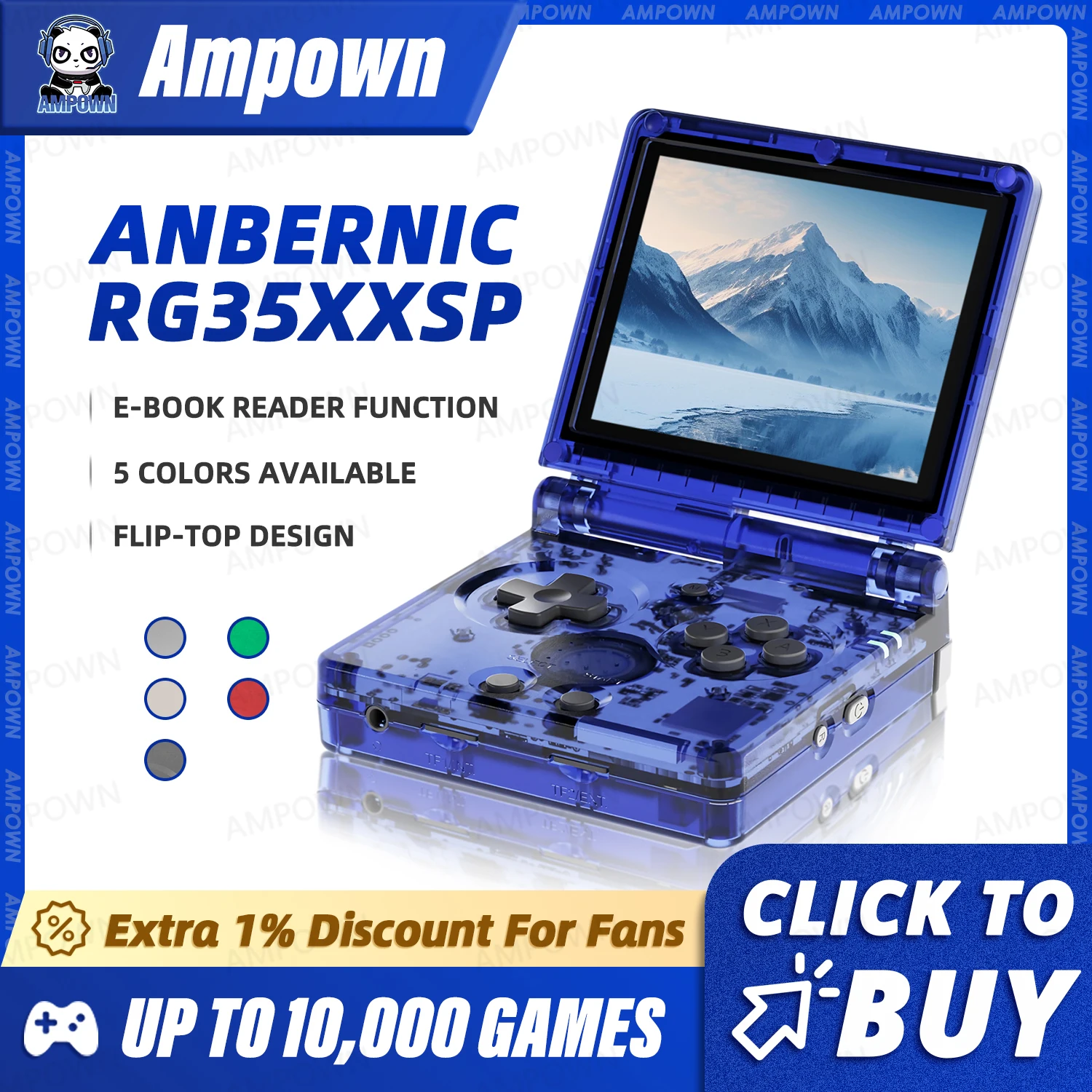 

RG35XXSP Flip Game Console 3.5'' IPS Screen Mini HDMI Output WiFi Bluetooth 4.2 E-book Linux Video Console Player Gifts