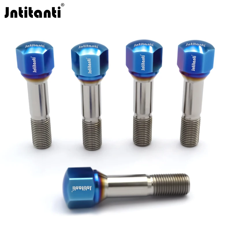 

Jntitanti Легкий вес, никогда не ржавеет, гоночные детали, конусное сиденье Gr.5, титановый болт, болт ступицы колеса M14*1,5*52 мм для гоночного автомобиля Ferrari