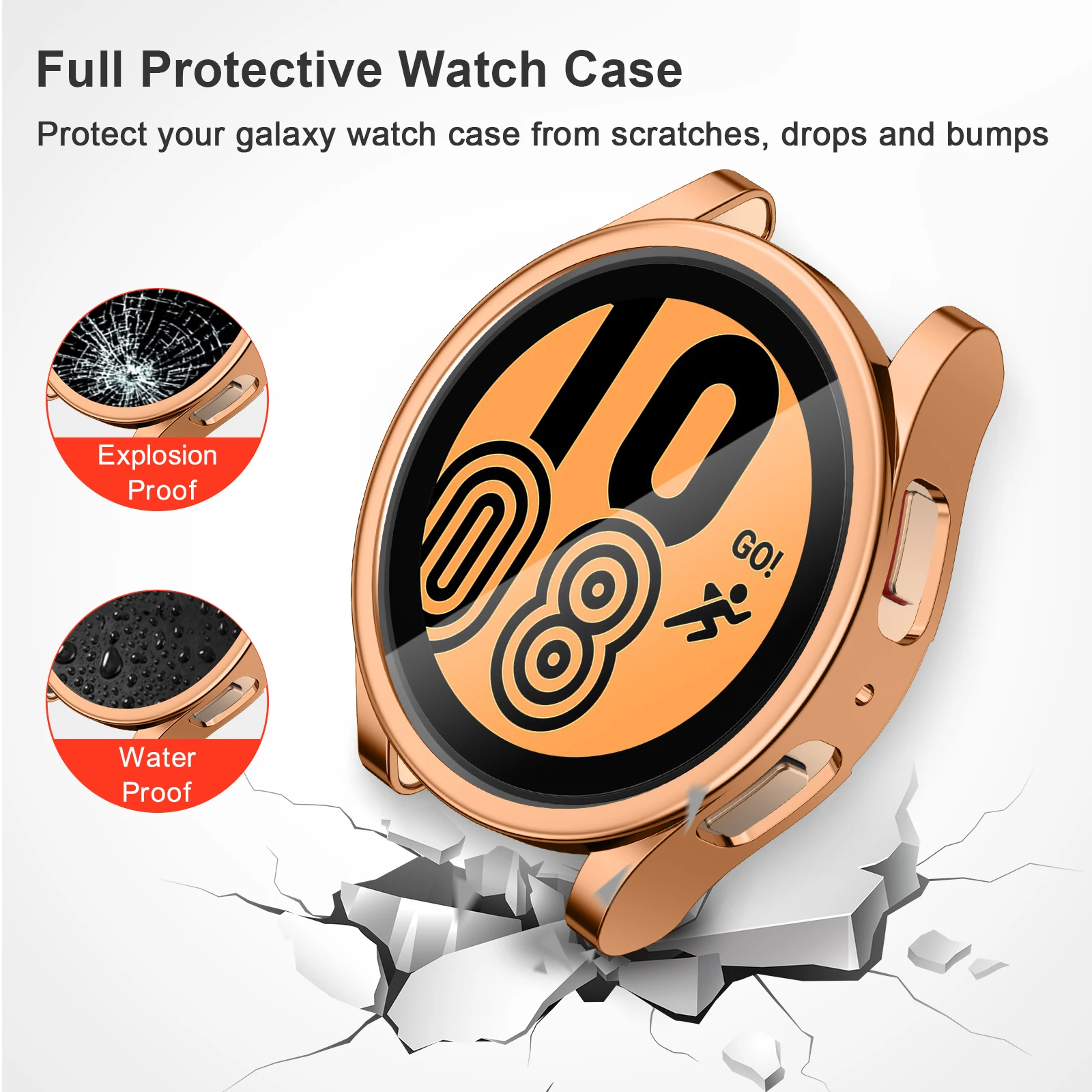 TChancelier-Coque de protection complète pour Samsung Galaxy Watch, coque d'écran pour Samsung Galaxy Watch 7, 4, 5, 6, 40mm, 44mm