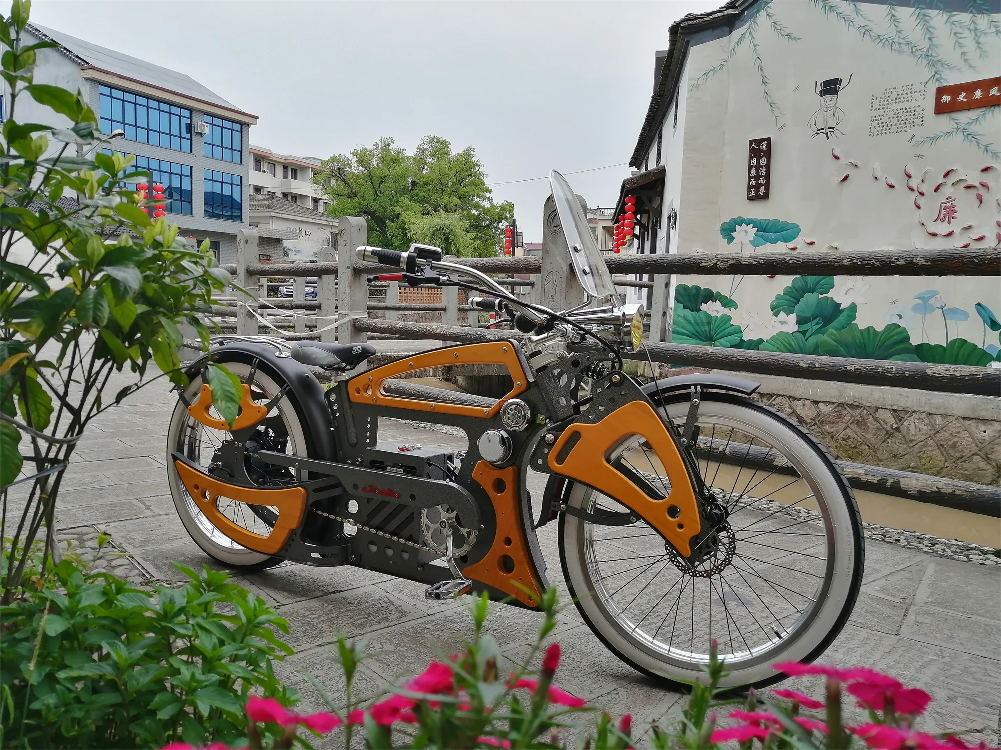 26inch Electric Bicycle Vintage Style Power Electric Bicycle 48V/750W /20AH Street Cool Electric Bike