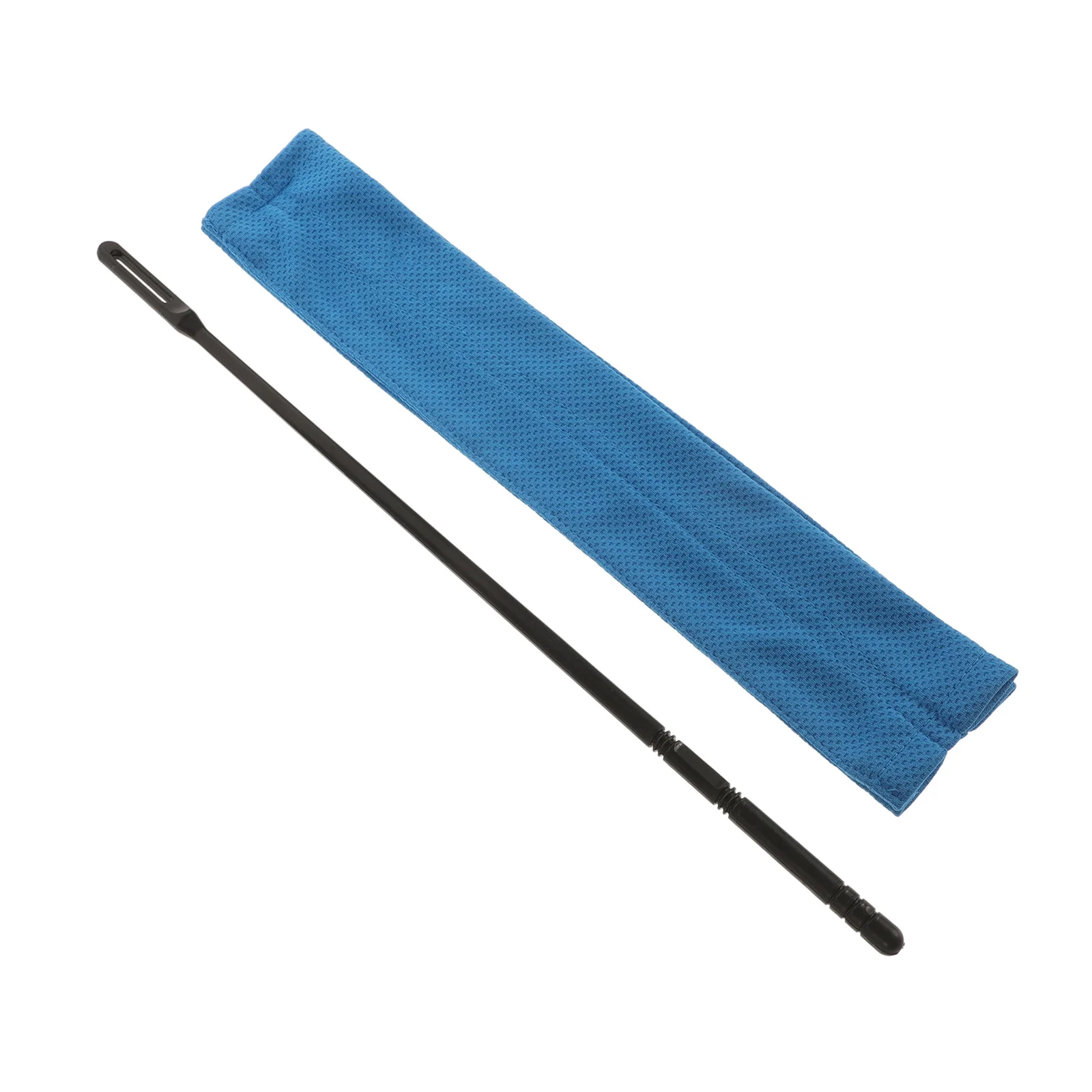 Acessórios para flauta pano de limpeza com haste especializada costurada eficiente limpeza pano de limpeza para instrumentos musicais