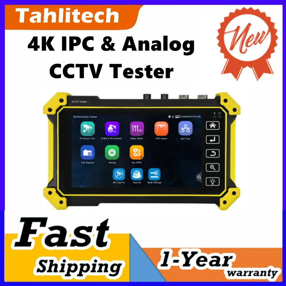 5.5inch 4K H.265 IPS Monitor IP CCTV Camera Tester WiFi Analyzer 8MP AHD TVI CVI Auto HD LLDP/CDP Detection RJ45 TDR Test