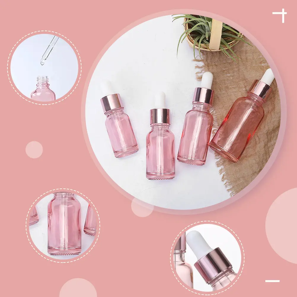 

30 шт. портативных многоразовых стеклянных флаконов-капельниц для эфирных масел, герметичные контейнеры для хранения эфирных масел