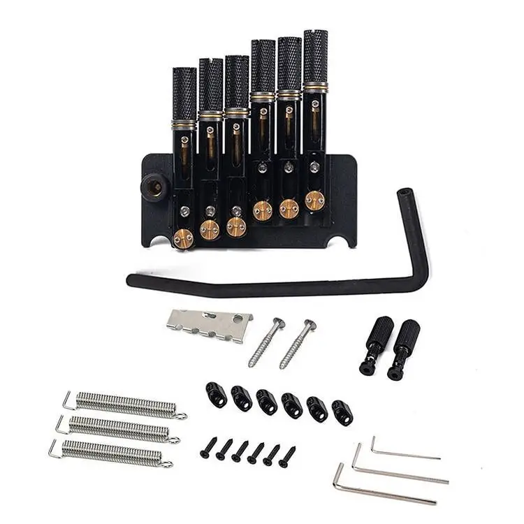 

6 String Electric Guitar Tailpiece Saddle Tremolo Set Headless Guitar Bridge for Music Instrument Accessories