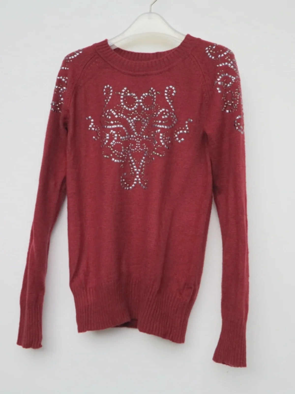 

Eggoxt S out of Sto Женский осенне-зимний свитер из смеси красного кроличьего меха, тонкий круглый свитер N732 Slim Fit Long Sve Crew...