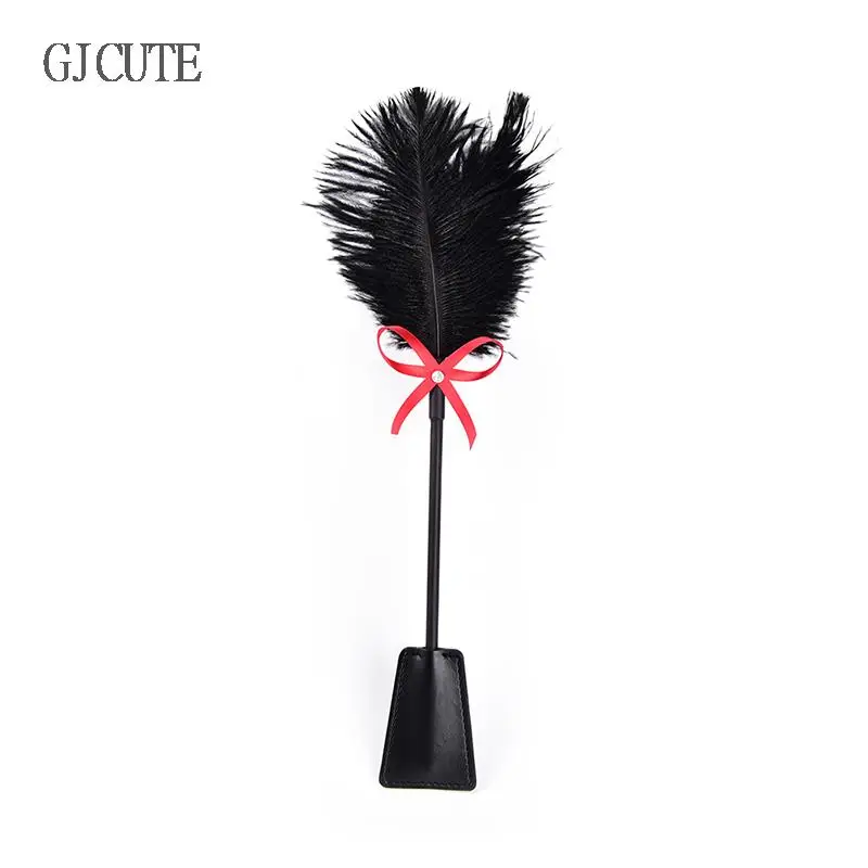 Bdsm Feather Tickled Erotic Punish Fetish Leather Spanking Paddle Play Sex Toys For Lover Riding Crop Tools