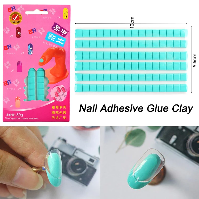 

Nail Adhesive Glue Clay Stick Removable Reusable Clay Stand Nail Holder Display Tips Nails Art Practice Tools Manicure Tool