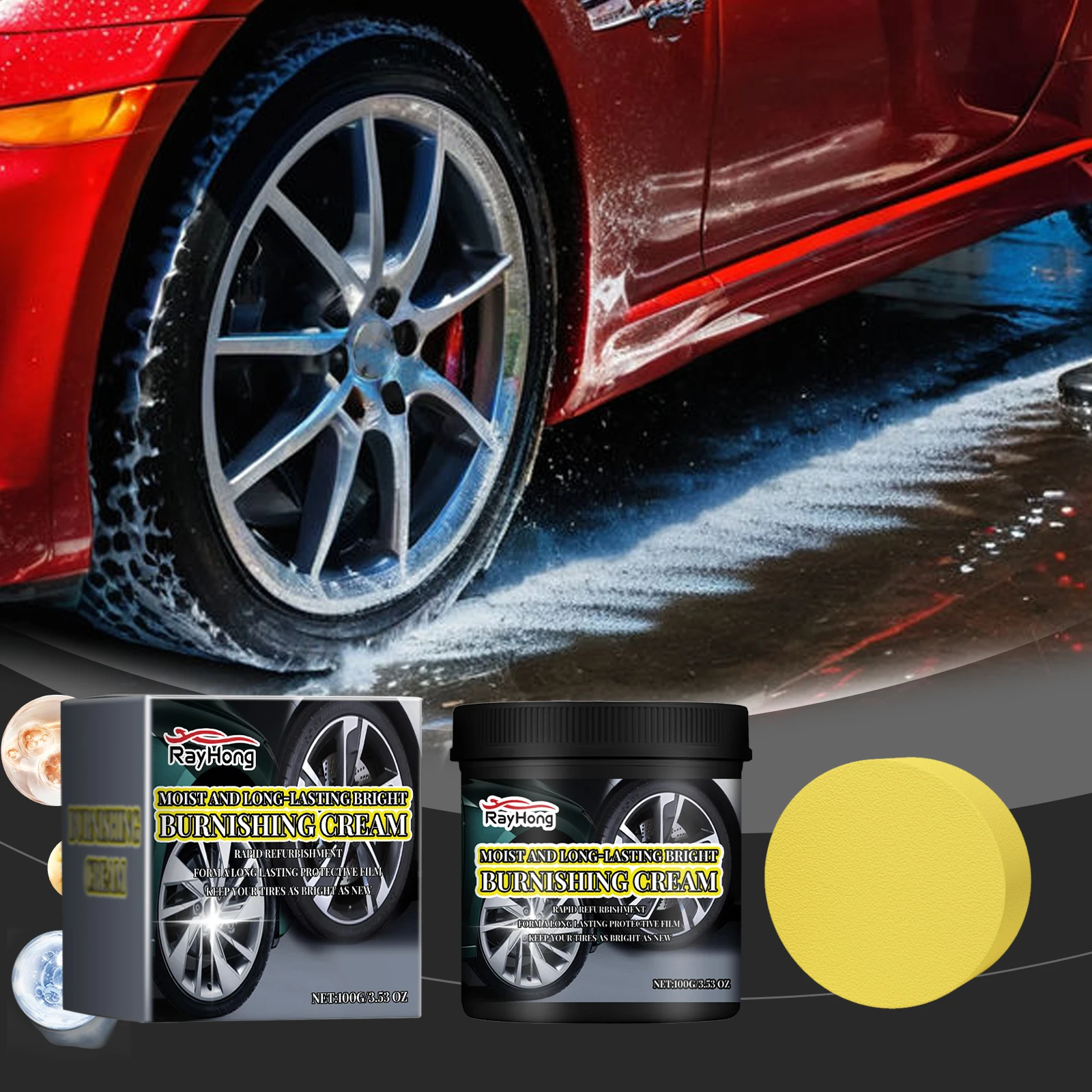 Car Tire Retreading Paste Car Tire Cleaning Rust Removal Polishing Brightening Wheel Tire Care