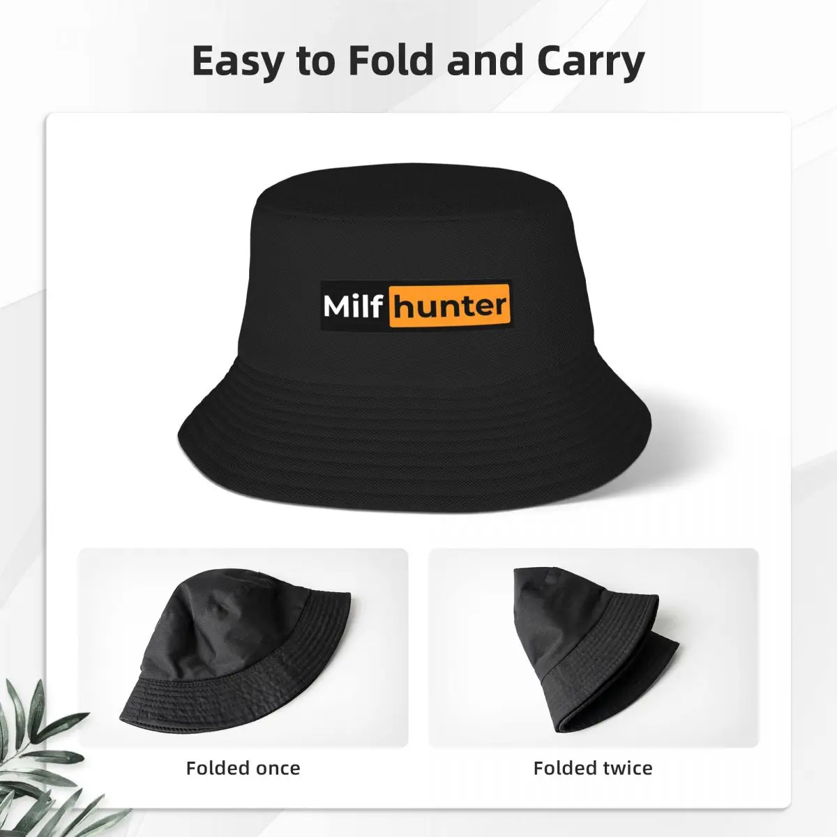 Women Men Bucket Hat Cool Or Funny Tagline Milf Hunter Summer Travel Headwear Lightweight Hiking Fisherman Hats Bob Dropshipping