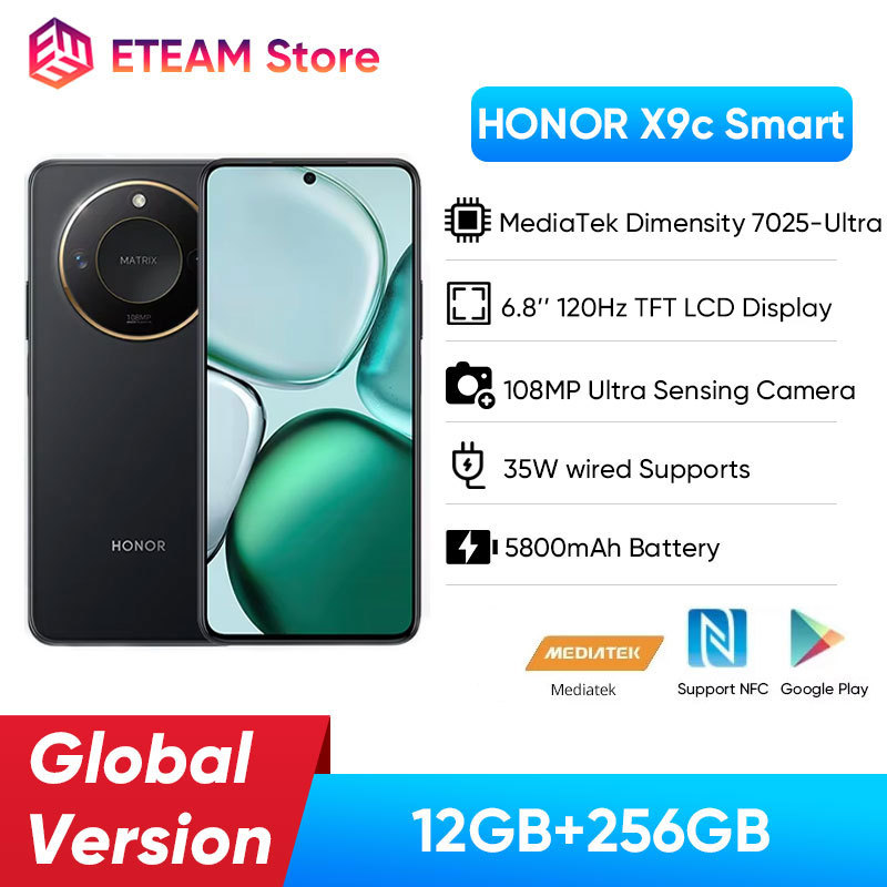 Global Version HONOR X9c Smart Dimensity 7025 Ultra 6.8" 120Hz LCD Display 108MP Ultra Camera 5800mAh Battery 35W SuperCharger