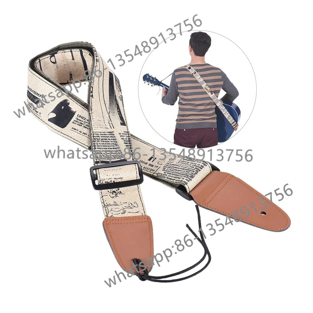 

Удобный регулируемый плечевой ремень для гитары, концы из синтетической кожи для народной классической электрогитары, бас-гитары