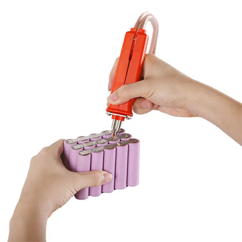 Pen-Style Spot Welding Handle, One-Hand Integrated Spot Welder Pen for 18650 Battery, Spring-Loaded Balanced Welding Tip