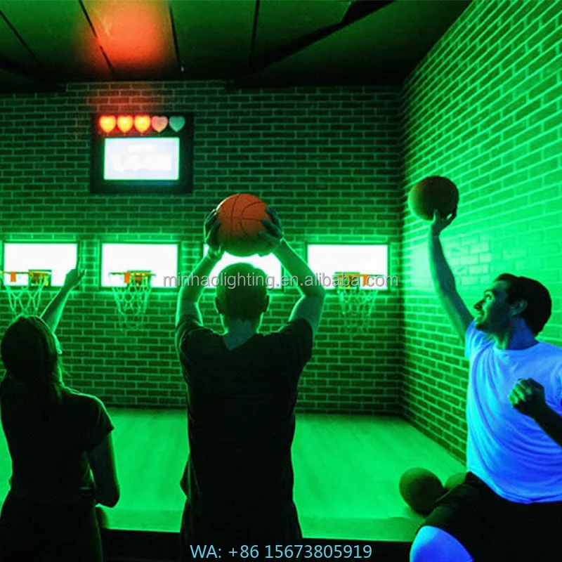 

Interactive Indoor Basketball Game for Kids and Adults LED-Lit Entertainment Arena for Amusement Park Hoop Included
