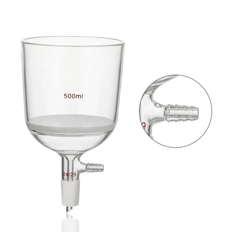 100ml/250ml/500ml/1000ml 24# Lab Glass Buchner Filter Funnel Sand Core Filter Funnel G3 Coarse Filters