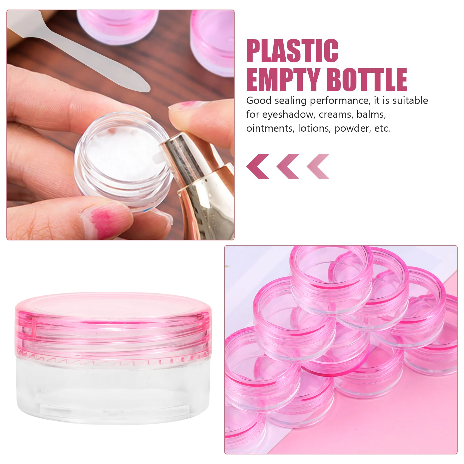 

20 pcs 5G Transfer Bottle Round Leakproof Cream Container Travel Storage For Makeup Refillable Empty Bottles