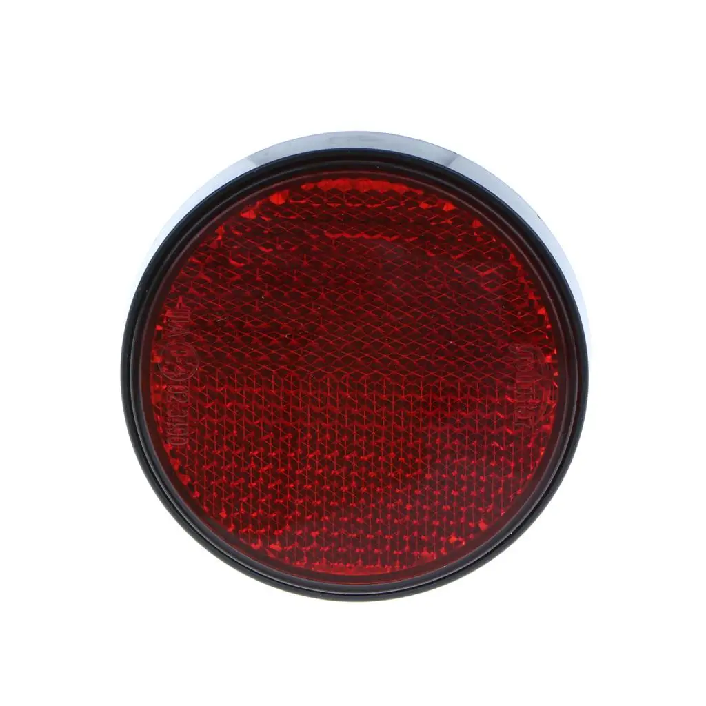 Car Cycle Reflector Strips Self Adhesive Round Light Safety Plastic Reflector Sticker for Motorcycles Trailers Driving