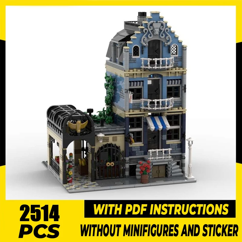 

Модель City Street View Moc, строительные блоки, рынок, уличная модель, технология, кирпич, сделай сам, сборка, строительная игрушка, праздничный набор, подарки