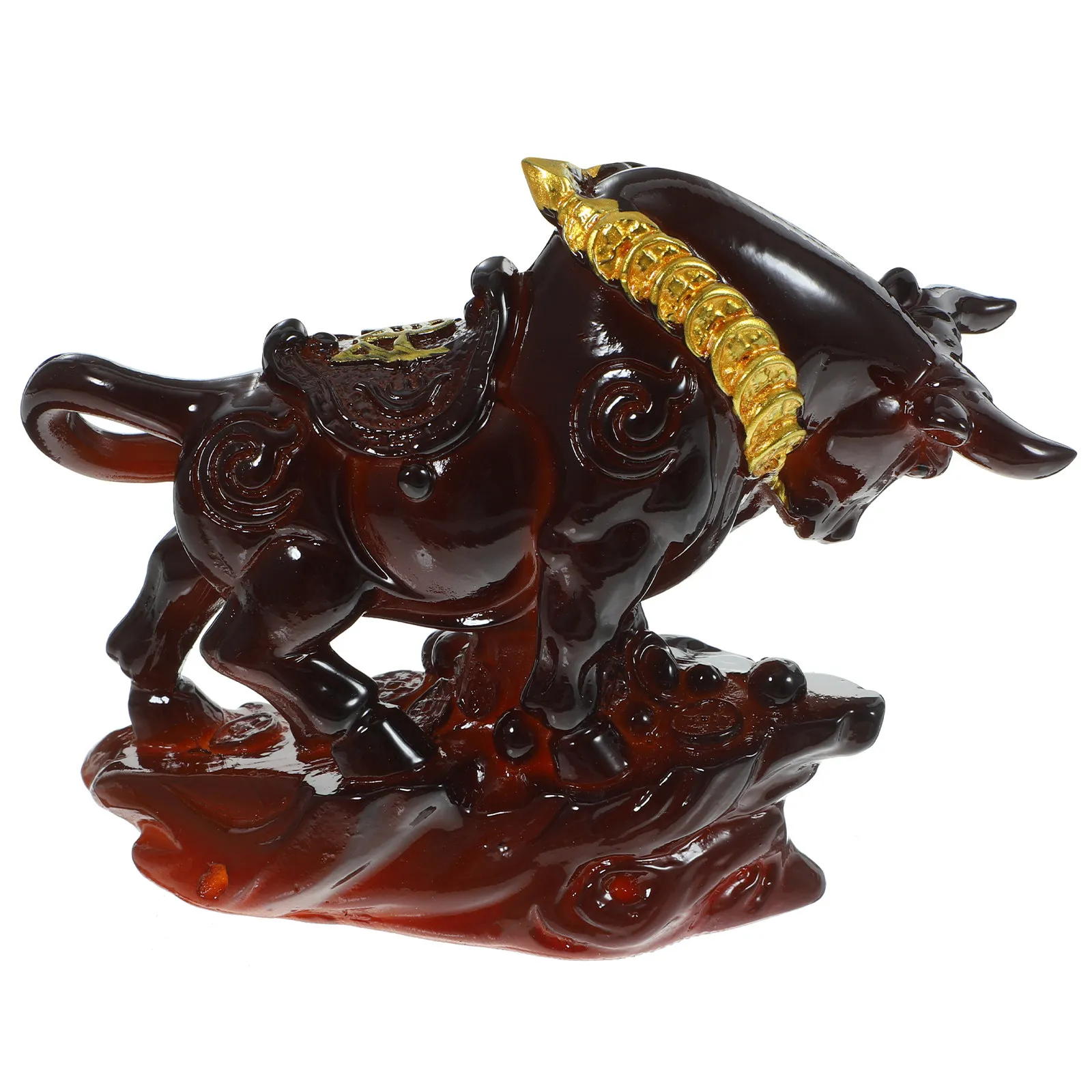 1Pcs Creative Resin Tea Pet Cattle Color Changing Desktop Ornament Decorative Adornment for Home Office Tea Room