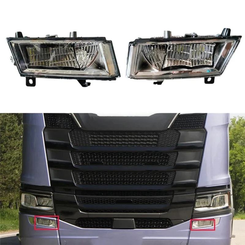 أضواء الضباب الأيمن لـ Scania R650 G500 S730 S500 P500 ملحقات الشاحنة أجزاء LED ضوء الضباب 2552715 2552718 RH #5