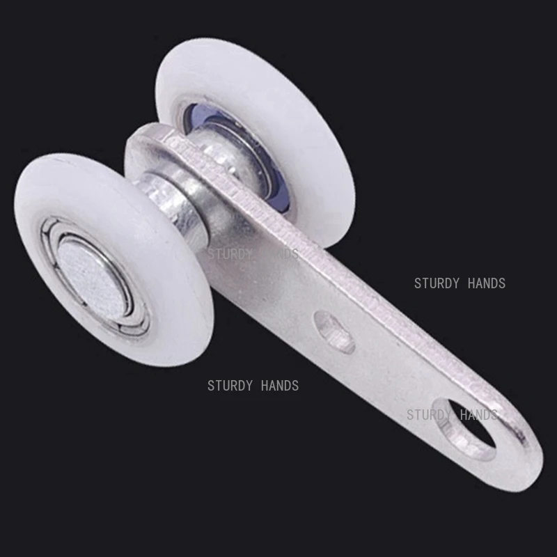 30pcs Metal Bearing Pulley Blocks With 2 Plastic Wheels For Cabinet Sliding Doors