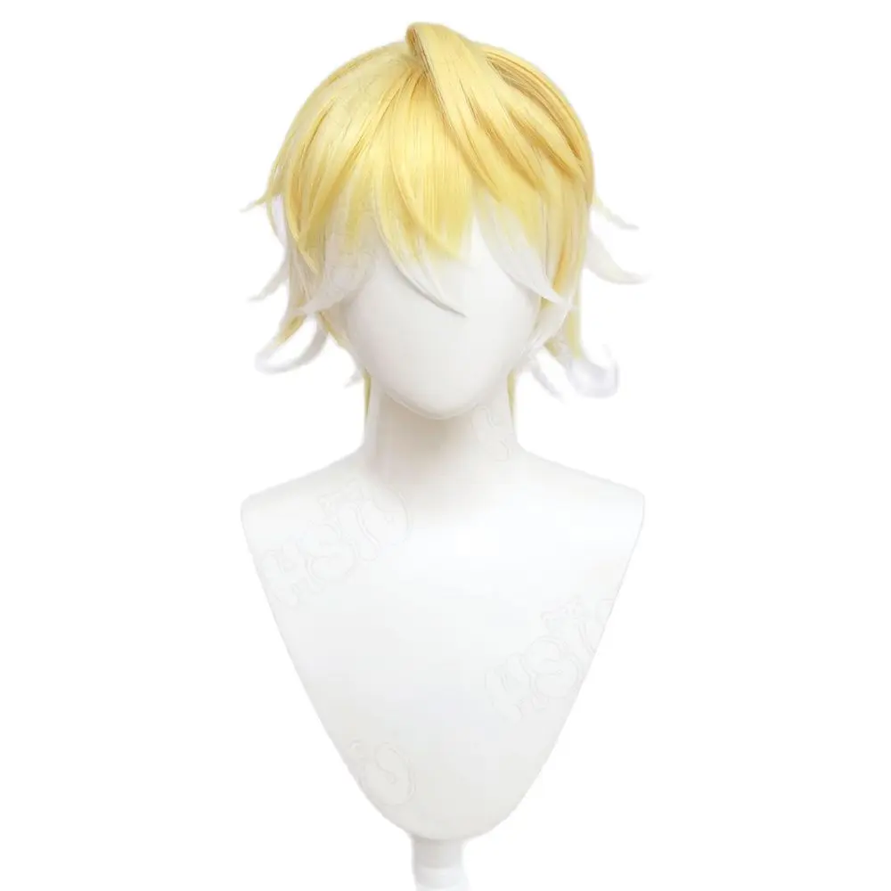 Sonny Brisko Cosplay Wig Vtuber NOCTYX Cosplay Wig Gradient Golden Yellow Short Hair