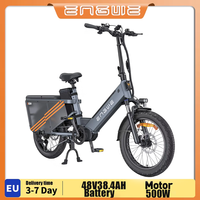 E-bike with Storage Box ENGWE LE20 20*3.0Inch Tire 500W Brushless Motor Electric Bicycle 48V38.4AH Lithium Battery Electric Bike