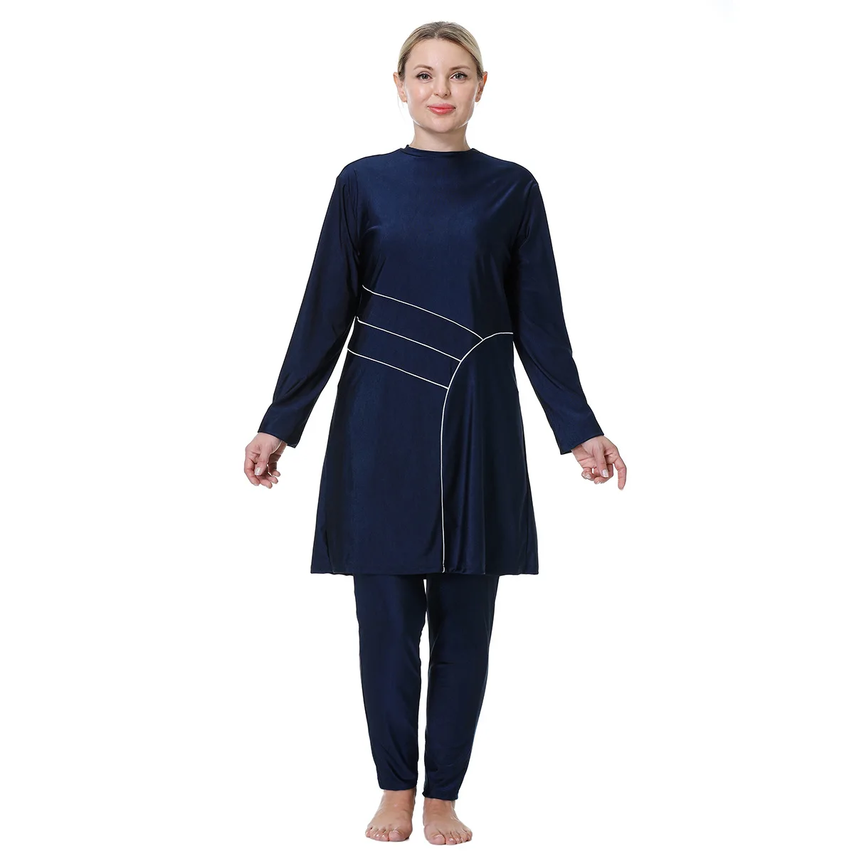 3PCS Burkini Femme Musulmane Costumi da bagno Donne musulmane Plus Size Costumi da bagno Hijab Costume da bagno Modesto Islam Costume da bagno Maillot De Bain
