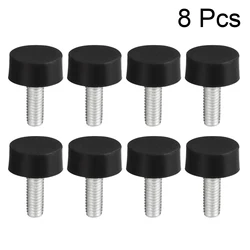8pcs M6x16mmd Rubber Shock Mounts Metal Anti Vibration Bobbin Isolator Damper Type VE Cylindrical w Studs for Welding Machine