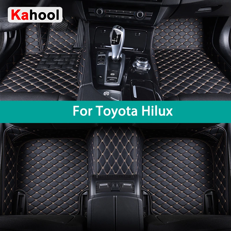 

KAHOOL Custom Car Floor Mats For Toyota Hilux Auto Carpets Foot Coche Accessorie