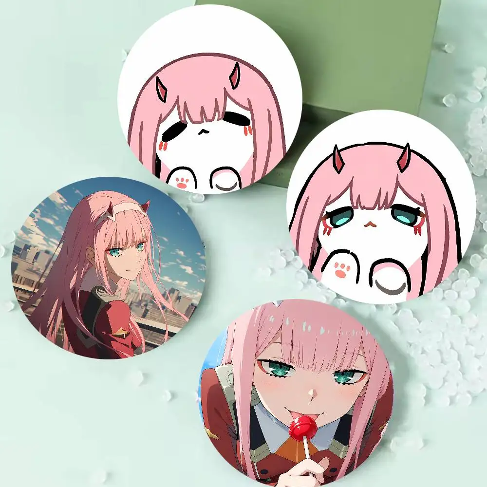 Cute Kawaii Hot Pretty Girl Zero Two Fashion Anime Badge Metal Brooch for Bag Clothes Hat Decor Cosplay Accessories Gifts