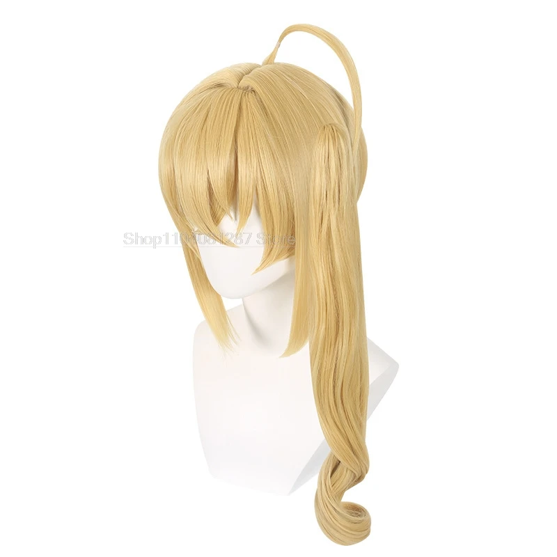 Lucy Cosplay Game Zenless Zone Zero peruka Anime 70 cm blond włosy Peruka Halloween Boże Narodzenie Dziewczyny Kobieta Lucy Cosplay Kucyk peruka