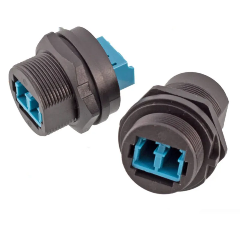 مقاوم للماء LC SC مقبس قابس الألياف البصرية ، وضع واحد ، قلب واحد ، موصل ثنائي النواة ، كابل خارجي ، IP67 ، FDDI