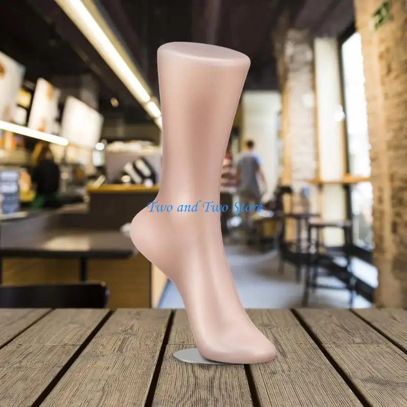 HX6F Multiuse Female Foot Display Model Realistic Mannequin Leg with Magnets Retail Store Exhibition Tool for Socks Jewelry