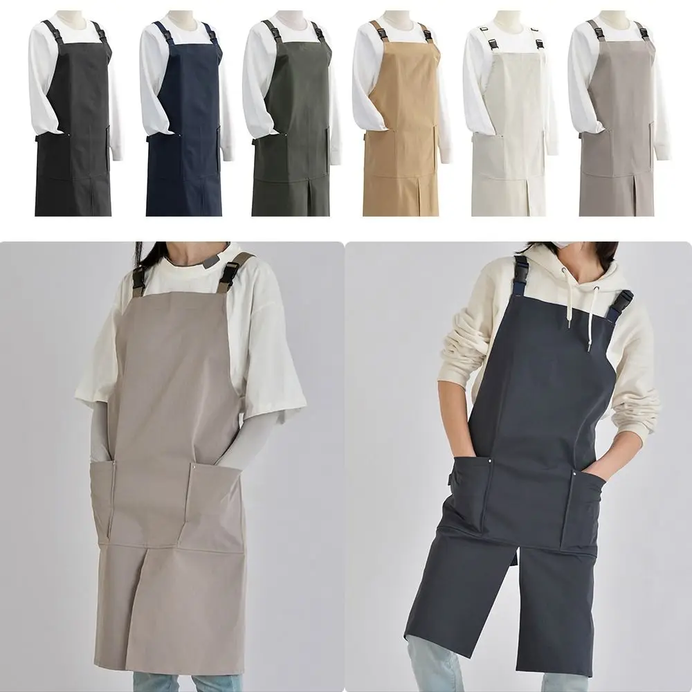 

Waterproof Apron Korean Coffee Restaurant Canvas Work Clothes An Apron Kitchen Women Japanese Style Christmas Apron