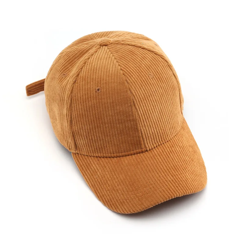 Corduroy Baseball Cap For Women Men New Cotton Solid Color Sunhat Sport Snapback Caps Autumn Warm Fashion Hip Hop Fishing Hat